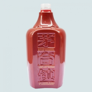 阿坝乳白玻璃喷釉酒瓶