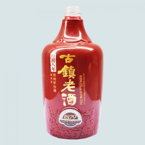 哈密烤花喷釉玻璃酒瓶