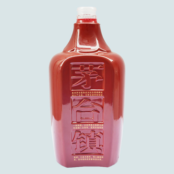 乳白玻璃喷釉酒瓶